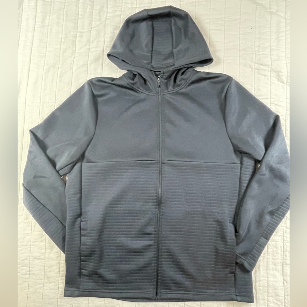 Spyder Men's Dark Gray Hooded Full Zip Jacket Large